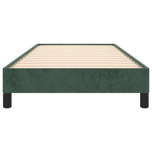 vidaXL Bedframe zonder matras 90x190 cm fluweel donkergroen