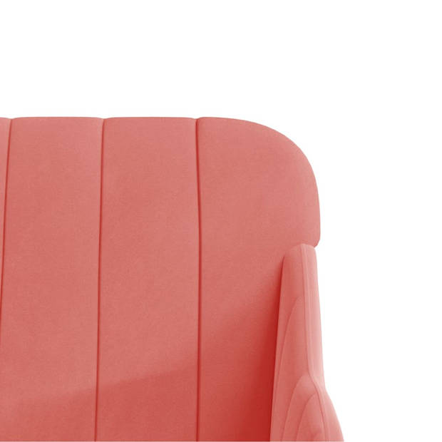 vidaXL Fauteuil 63x76x80 cm fluweel roze