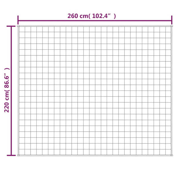 vidaXL Verzwaringsdeken 220x260 cm 11 kg stof grijs