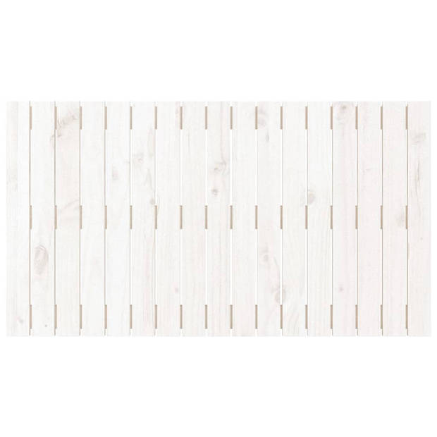 vidaXL Wandhoofdbord 108x3x60 cm massief grenenhout wit