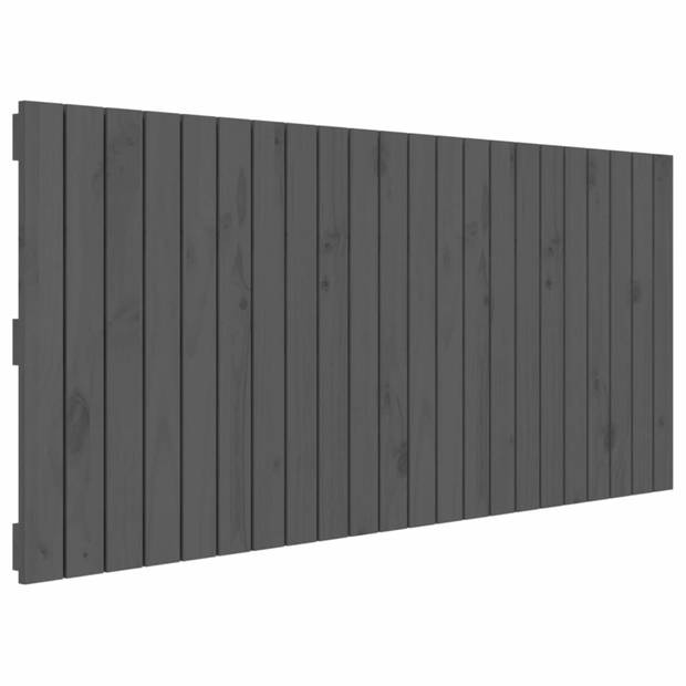 vidaXL Wandhoofdbord 140x3x60 cm massief grenenhout grijs