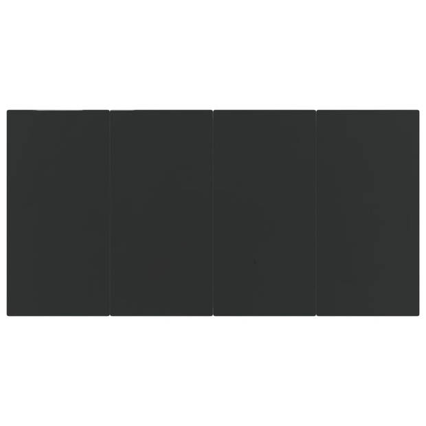 vidaXL 5-delige Tuinset met kussens grijs en zwart