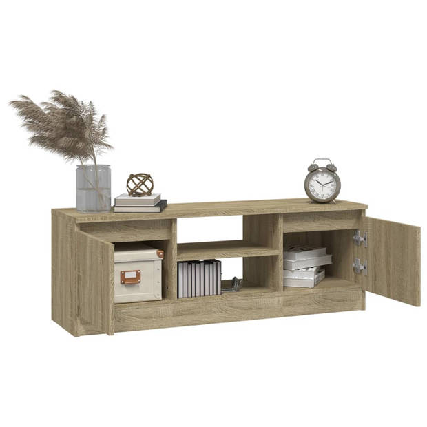 The Living Store Tv-kast Classic Sonoma Eiken - 102x30x36cm - Stevig houten meubel