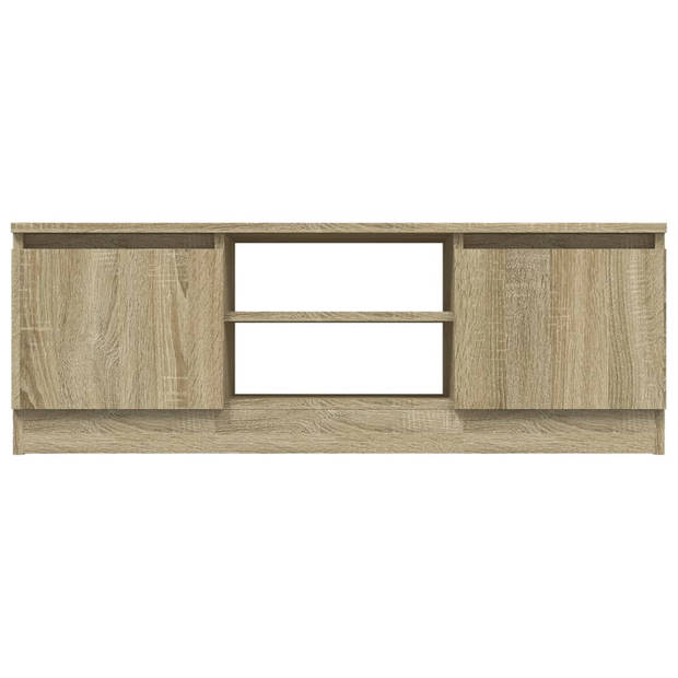 The Living Store Tv-kast Classic Sonoma Eiken - 102x30x36cm - Stevig houten meubel