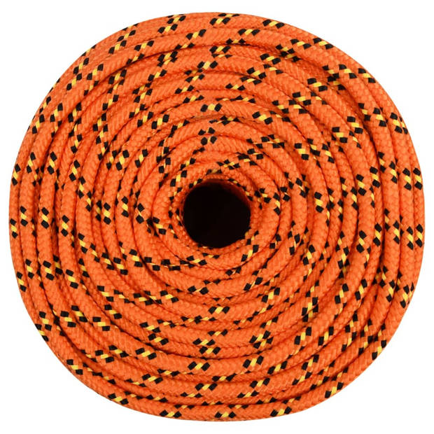 vidaXL Boottouw 8 mm 25 m polypropyleen oranje