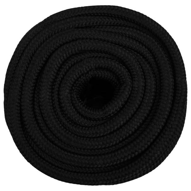 vidaXL Werktouw 18 mm 50 m polyester zwart