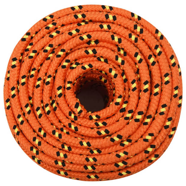 vidaXL Boottouw 14 mm 100 m polypropyleen oranje