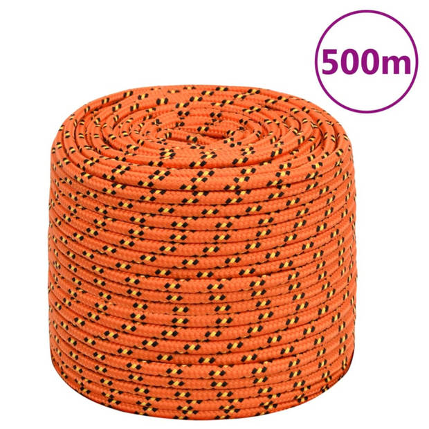 vidaXL Boottouw 6 mm 500 m polypropyleen oranje