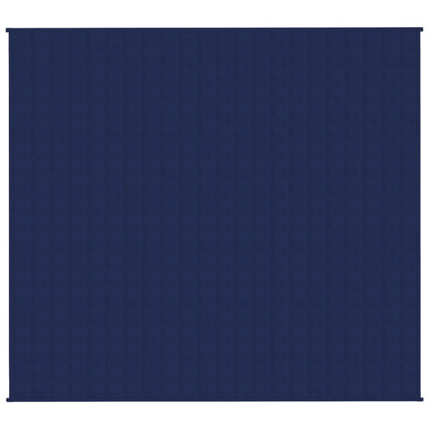 vidaXL Verzwaringsdeken 200x225 cm 9 kg stof blauw