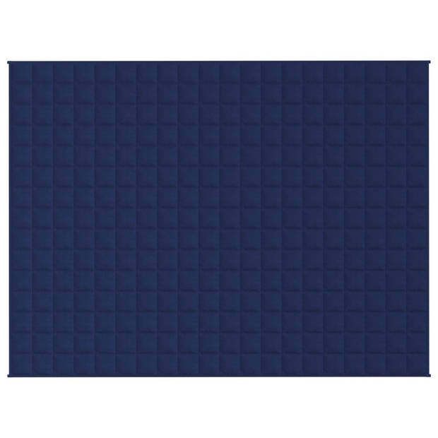 vidaXL Verzwaringsdeken 150x200 cm 11 kg stof blauw