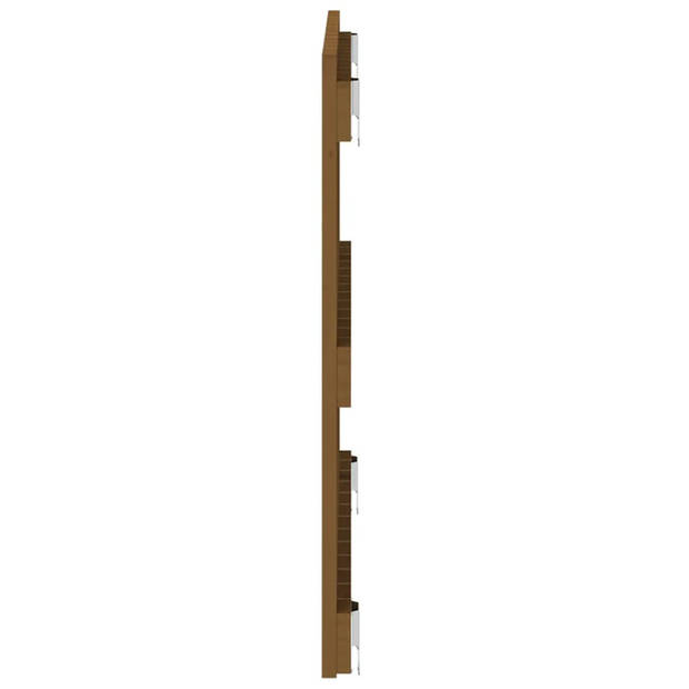 vidaXL Wandhoofdbord 82,5x3x60 cm massief grenenhout honingbruin