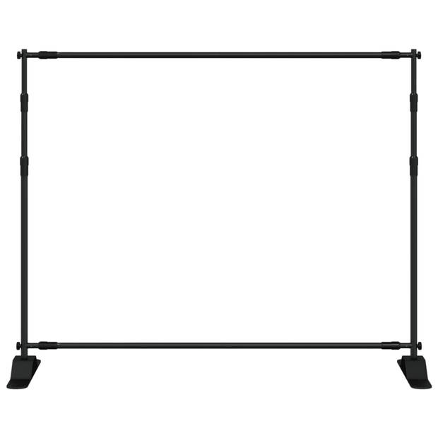 vidaXL Achtergrondstandaards 2 st 254x243 cm staal zwart