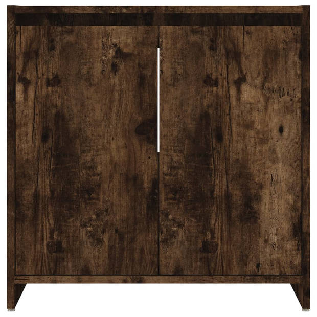 vidaXL Badkamerkast 60x33x61 cm bewerkt hout gerookt eikenkleurig