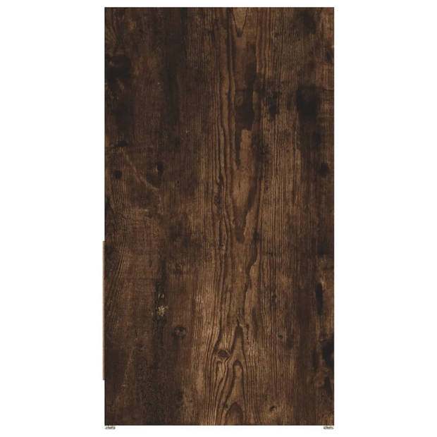 vidaXL Badkamerkast 60x33x61 cm bewerkt hout gerookt eikenkleurig