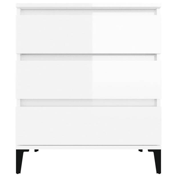 The Living Store Dressoir - - Meubel - 60x35x70cm - Hoogglans wit