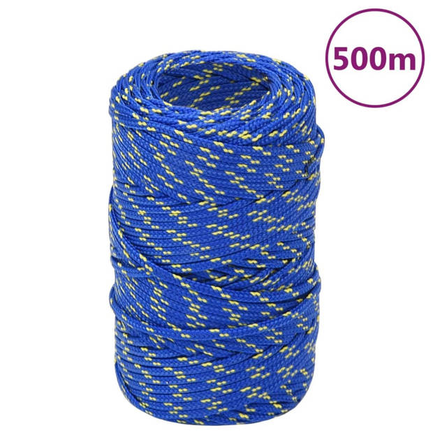 vidaXL Boottouw 2 mm 500 m polypropyleen blauw