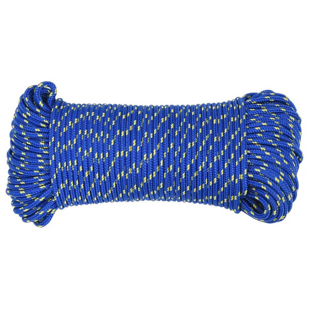 vidaXL Boottouw 4 mm 25 m polypropyleen blauw