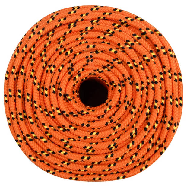 vidaXL Boottouw 10 mm 50 m polypropyleen oranje