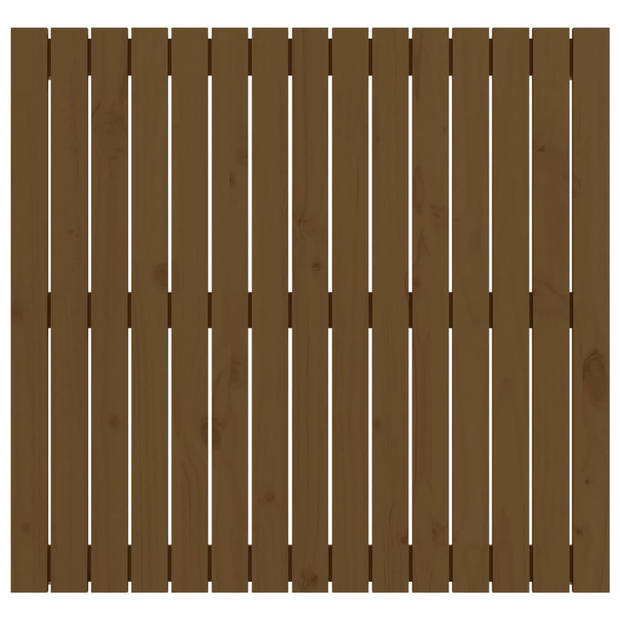 vidaXL Wandhoofdbord 95,5x3x90 cm massief grenenhout honingbruin