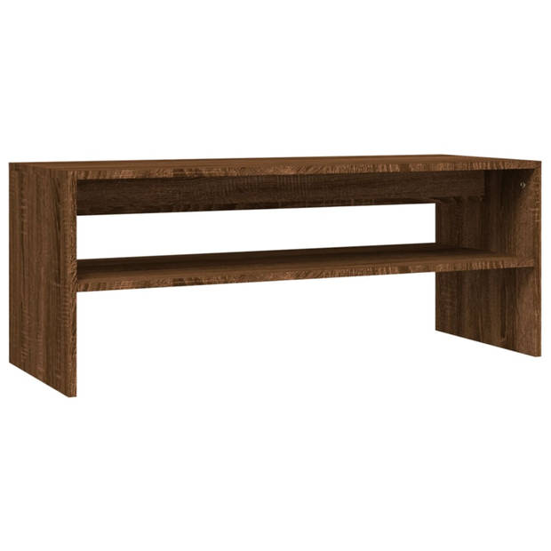 vidaXL Salontafel 100x40x40 cm bewerkt hout bruin eikenkleur