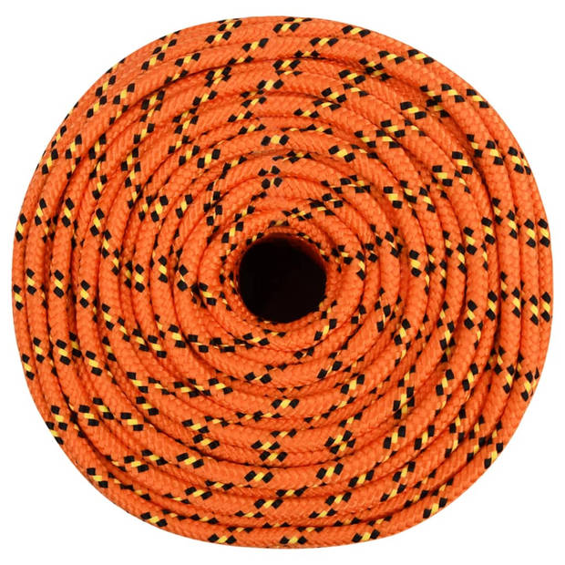 vidaXL Boottouw 6 mm 50 m polypropyleen oranje