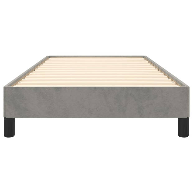 vidaXL Bedframe zonder matras 90x190 cm fluweel lichtgrijs