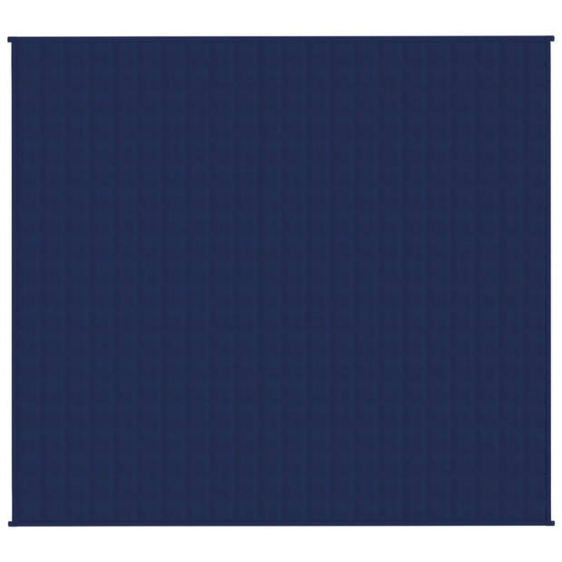 vidaXL Verzwaringsdeken 200x230 cm 13 kg stof blauw