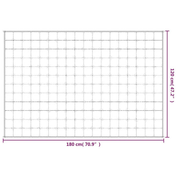 vidaXL Verzwaringsdeken 120x180 cm 5 kg stof lichtcrèmekleurig