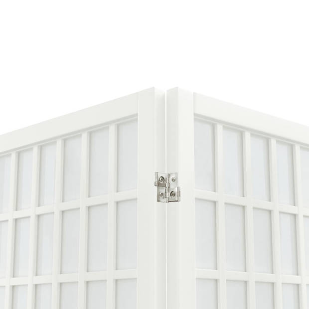 vidaXL Kamerscherm inklapbaar 6 panelen Japanse stijl 240x170 cm wit