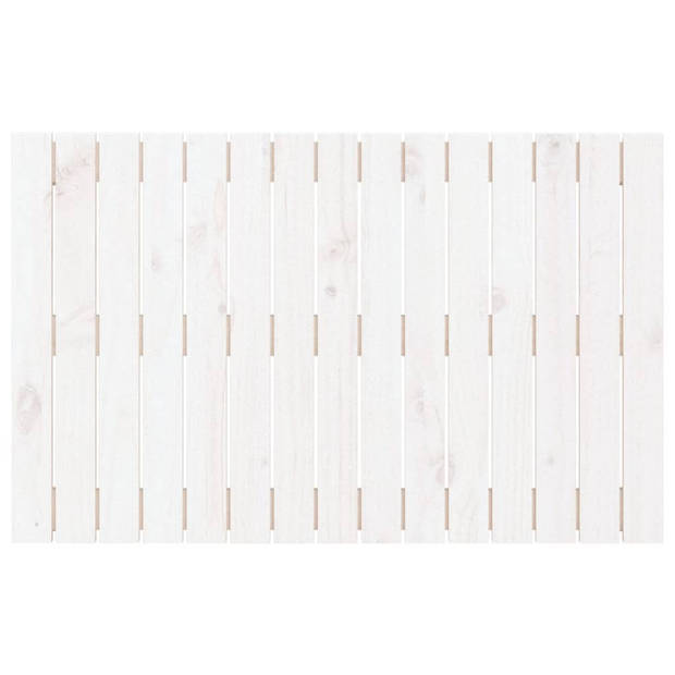 vidaXL Wandhoofdbord 95,5x3x60 cm massief grenenhout wit