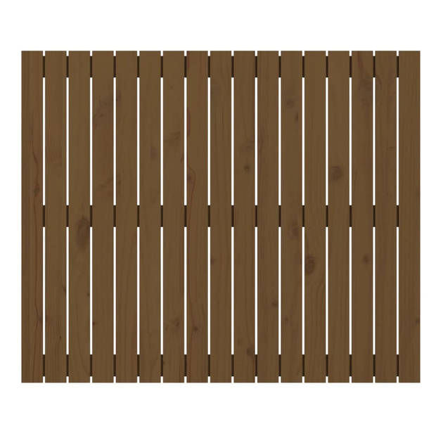 vidaXL Wandhoofdbord 108x3x90 cm massief grenenhout honingbruin