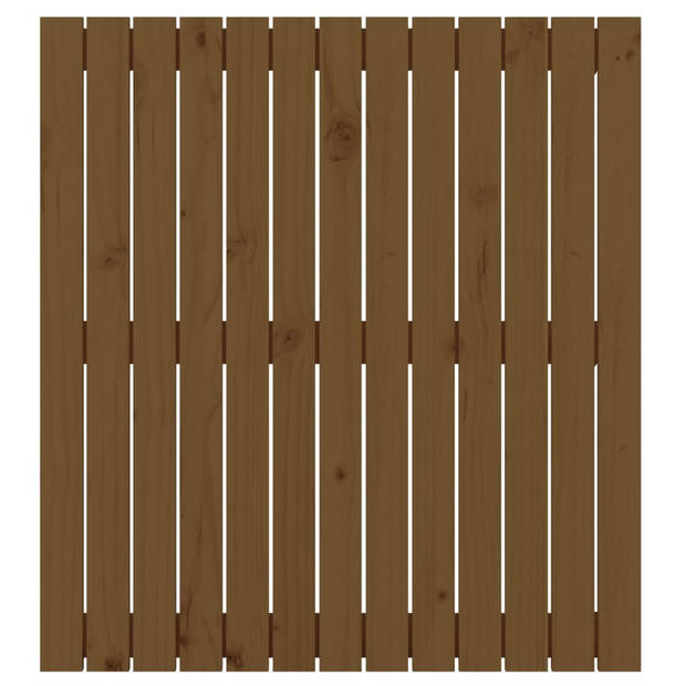 vidaXL Wandhoofdbord 82,5x3x90 cm massief grenenhout honingbruin