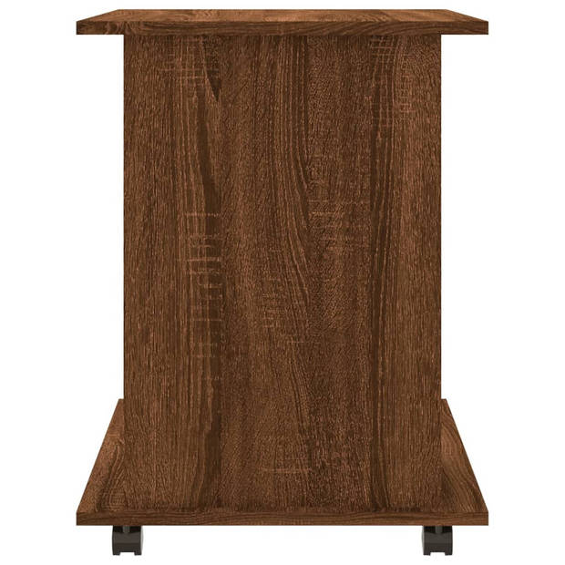 vidaXL Kast verrijdbaar 60x45x60 cm bewerkt hout bruin eikenkleur