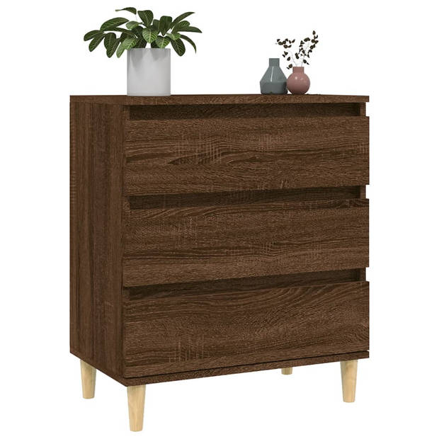 vidaXL Dressoir 60x35x70 cm bewerkt hout bruin eikenkleur