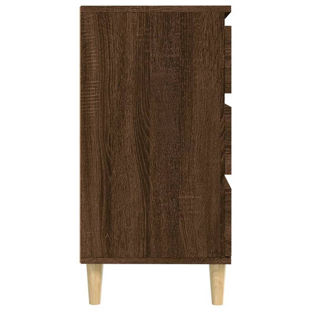 vidaXL Dressoir 60x35x70 cm bewerkt hout bruin eikenkleur