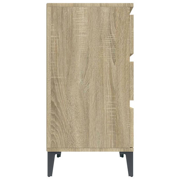 vidaXL Dressoir 60x35x70 cm bewerkt hout sonoma eikenkleurig