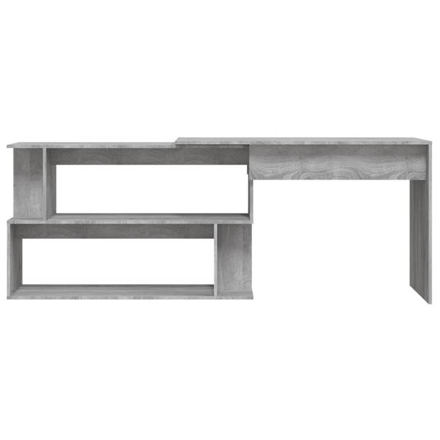 The Living Store Bureau - Strak en Modern - Bewerkt Hout - 200x50x76 cm - Grijs Sonoma Eiken