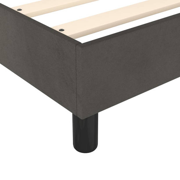 vidaXL Bedframe zonder matras 90x190 cm fluweel donkergrijs