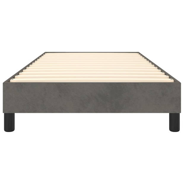 vidaXL Bedframe zonder matras 90x190 cm fluweel donkergrijs