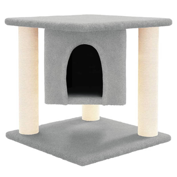 The Living Store All-in-One kattenmeubel - 35 x 35 x 37 cm - Lichtgrijs