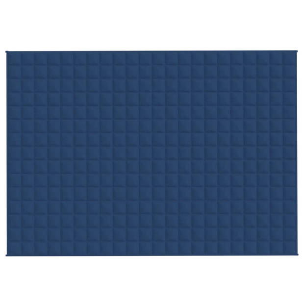 vidaXL Verzwaringsdeken 155x220 cm 11 kg stof blauw