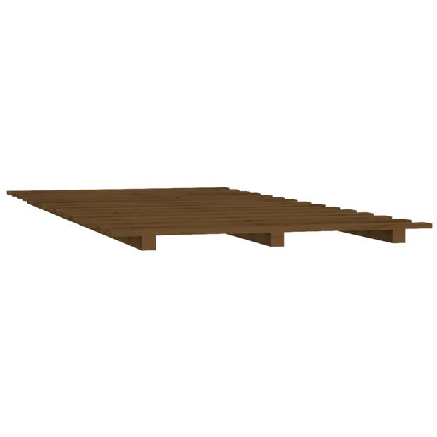 vidaXL Bedframe 75x190 cm massief grenenhout honingbruin