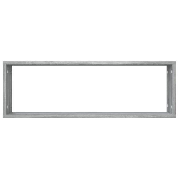 vidaXL Wandschappen kubus 4 st 80x15x26,5 cm bewerkt hout grijs sonoma