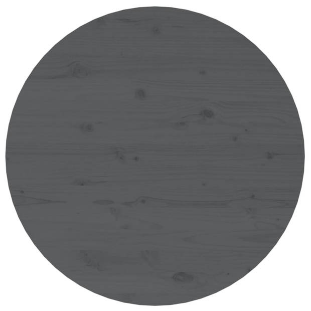 vidaXL Salontafel Ø 55x45 cm massief grenenhout grijs