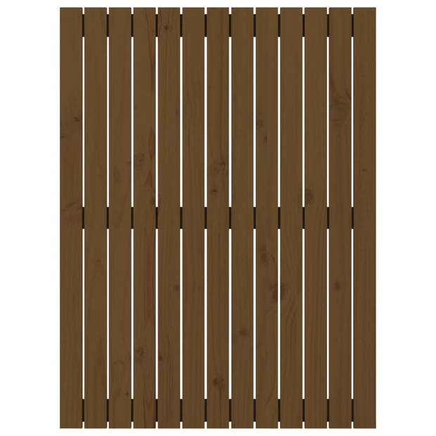 vidaXL Wandhoofdbord 82,5x3x110 cm massief grenenhout honingbruin