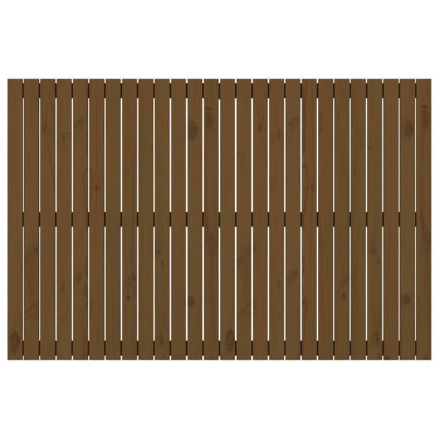 vidaXL Wandhoofdbord 166x3x110 cm massief grenenhout honingbruin