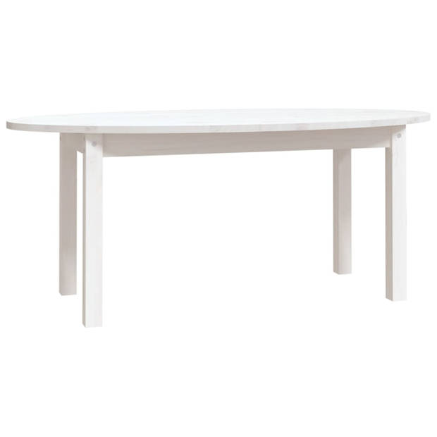 vidaXL Salontafel 110x55x45 cm massief grenenhout wit