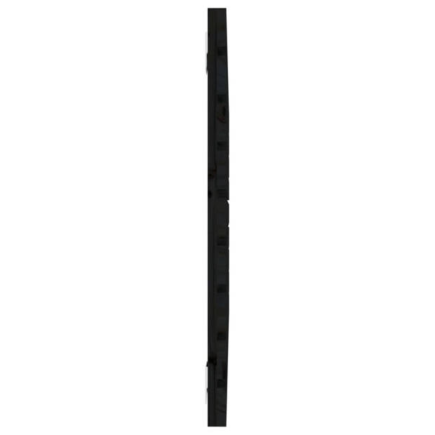 vidaXL Hoofdbord wandmontage 106x3x63 cm massief grenenhout zwart