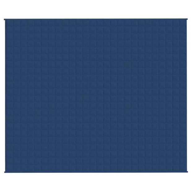 vidaXL Verzwaringsdeken 220x260 cm 15 kg stof blauw