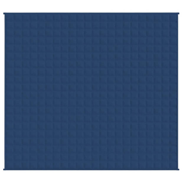 vidaXL Verzwaringsdeken 220x240 cm 15 kg stof blauw